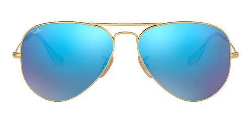 Lente De Sol Ray Ban Piloto Azul  Espejeado Rb3025