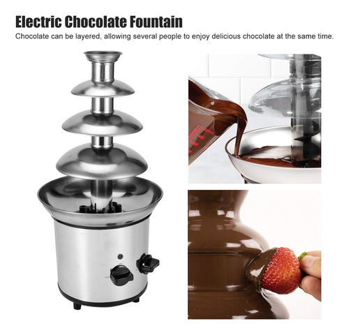 Fuente De Fondue De Chocolate Luqeeg, Máquina De Fuente De 4