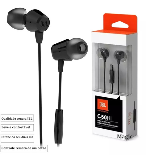 Imagem 4 de 4 de Fone de Ouvido in-ear C50HI Preto JBL