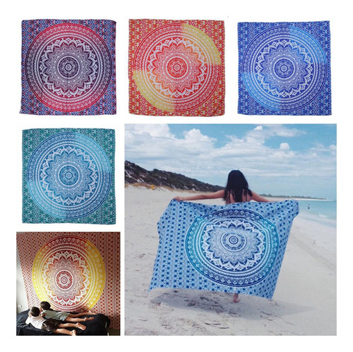 R Toalla De Playa Con Tapiz De Mandala Indio Para Yoga