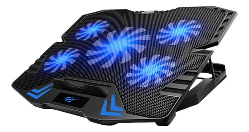Base para portátil Gaming Até 17 Havit F2082, 5 ventiladores, 2 puertos USB