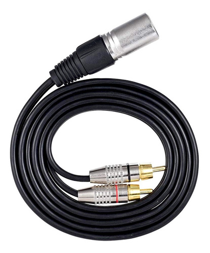 Cable Conector De Audio Estéreo 1 Xlr Macho A 2 Rca Macho