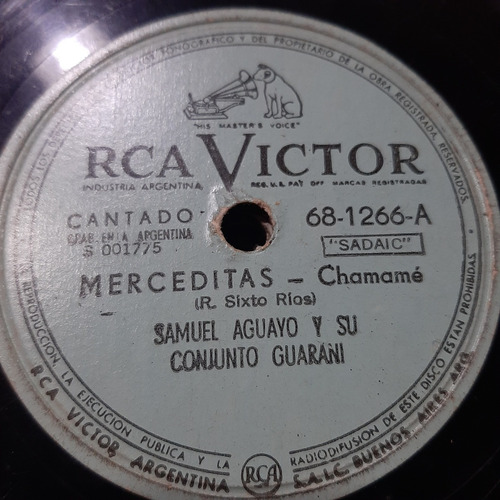 Pasta Samuel Aguayo Conjunto Guarani Rca Victor C334