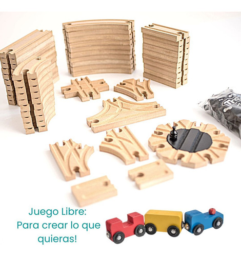 Tracks Pack 46 Tramos + Tren Didáctico Compatible Trencity