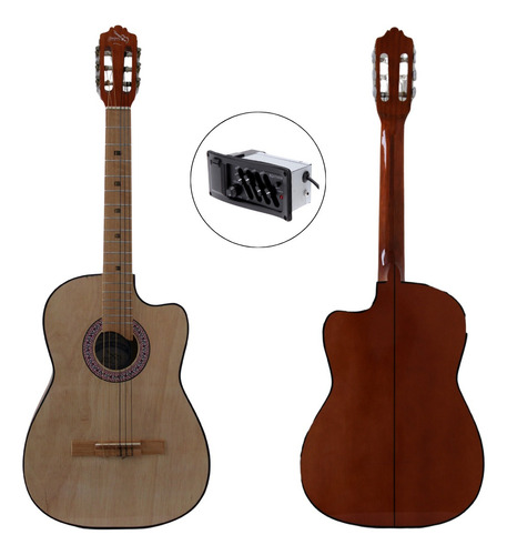 Guitarra Guipar Curva Electroacústica Caoba