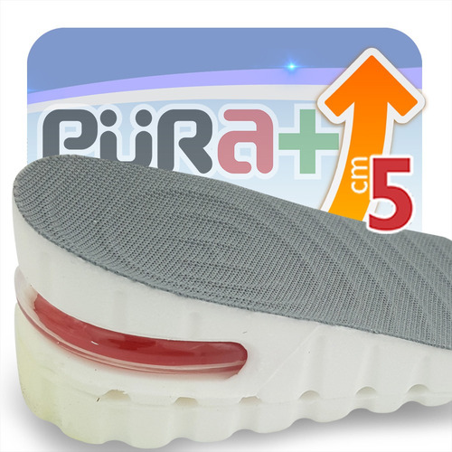 Aumenta Estatura +5cm Plantilla Ortopedica Zapatos Gris