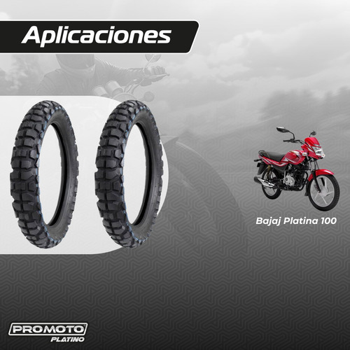 Llantas 2.75-17 + 3.00-17 Doble Proposito Bajaj Platina 100