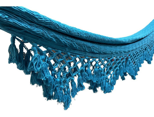 Imagen 4 de 5 de Oportunidad Hamaca Yucateca Artesanal Macramé Color Azul