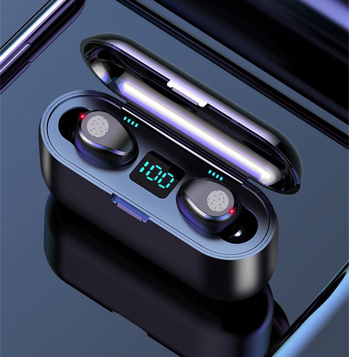 Auriculares Bluetooth F9 Tws 4hs De Musica + Power Bank