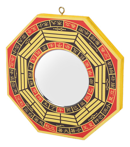 Espejo Bagua Tradicional Cóncavo Con Abolladuras De Feng Shu