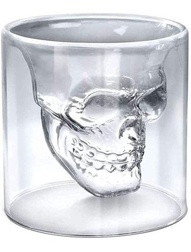 Vasos De Whisky Calavera Color Transparente