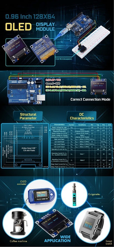 Display Pantalla Oled 128x64 0.96 Arduino/microcontrolador