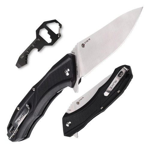 Ruike Edc Navaja De Bolsillo Para Hombre, Hoja Grande De De