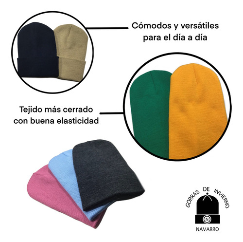 Gorro Bordado Personalizado 5 Piezas Beanie Tu Diseño Bini Elegir Colores Por Chat Con El Vendedor Unitalla Ajustable