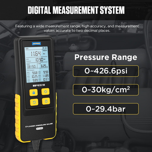 Medidor De Compresion De Cilindro O Motor Digital Pt610