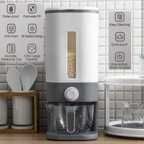 Dispensador De Arroz De 25 Lbs, Almacenamiento De Granos ...