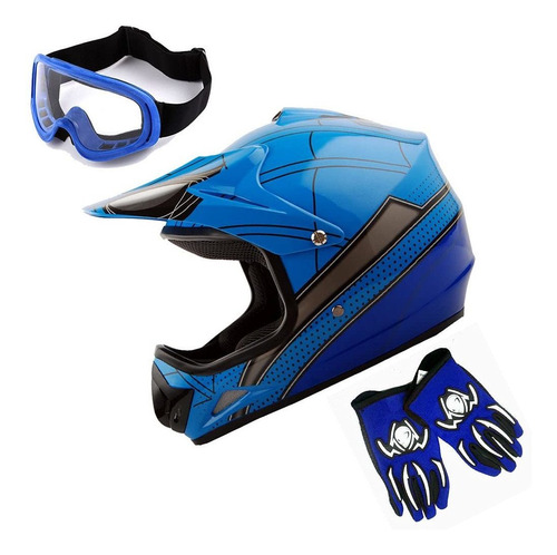 Wow Casco De Motocross Para Niños Jóvenes Bmx Mx Atv Casc.