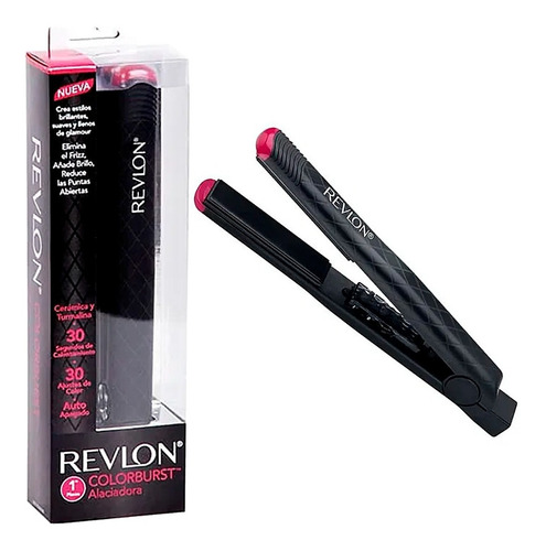 Prancha Revlon Colorburst® Tourmaline Ceramic Íon 90w 127v Cor Preto