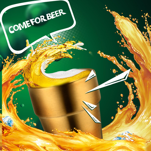 Taza De Cerveza De Acero Inoxidable Con Doble Pared