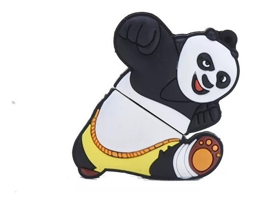 Pendrive Kung Fu Panda 4gb Cor Preto