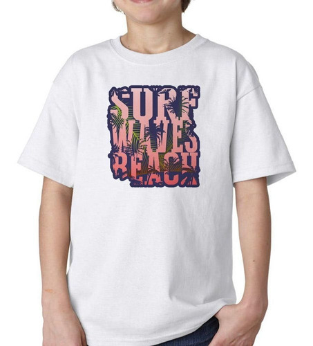 Remera De Niño Surf Waves Beach Playa Olas Surf M2