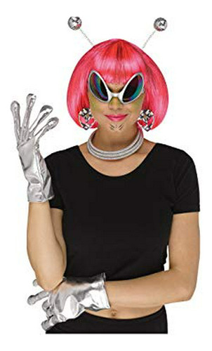 Disfraz Mujer - Fun World Silver Alien Kit De Disfraz Instan