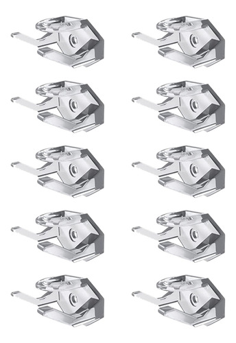 Ganchos Para Pared (w), 10 Unidades, Soporte Adhesivo, Ganch