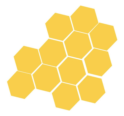 2 X 12 Unids Hexagonal De Pared Diy Geométrico 3d Espejo De