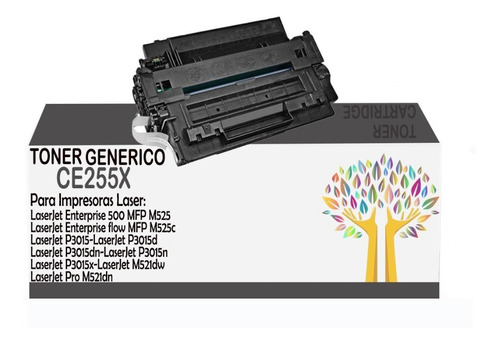 Toner Generico Ce255x Negro Para Laserjet P3015dn/m521dw