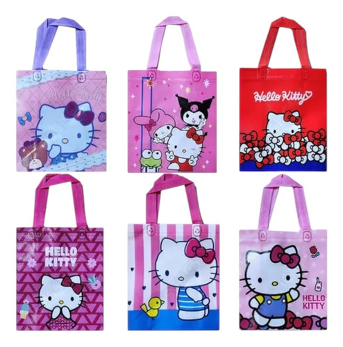 60 Bolsa Dulcero Hello Kitty Reutilizable Fiesta Regalo Bolo Varios Hello Kitty