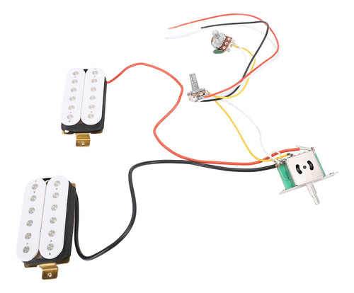 Circuito De Volumen Humbucker Tone Blanco Precableado Hh Pic