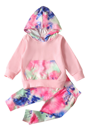 Conjuntos De Ropa Para Niñas Con Estampado Tie-dye, Pantalon