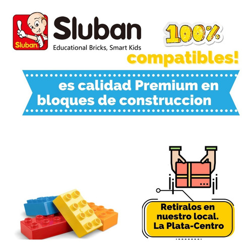 Imagen 4 de 6 de Ladrillos Construcción Vehículo Sluban Town Tractor La Plata