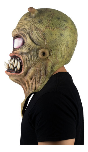 Máscara Alien Rool Extraterrestre Halloween Ghoulish Látex Color Verde