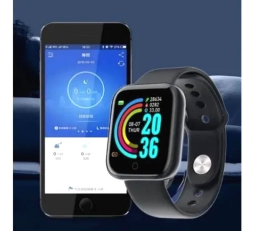 Relógio Smartwatch D20 Android/ios Caixa Preto
