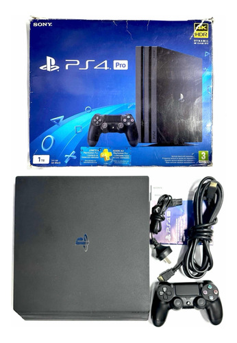 Playstation 4 Pro 4k 1tb 7200 En Caja + Joystick + Juego