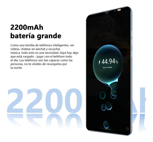 Teléfonos Inteligentes Android Baratos V27 5.45 Pulgadas Ram1gb Y Rom8gb Azul