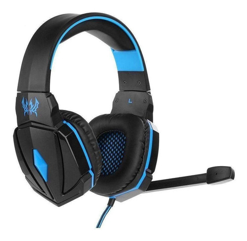 Imagen 2 de 3 de Audífonos gamer Kotion Each G4000 negro y azul