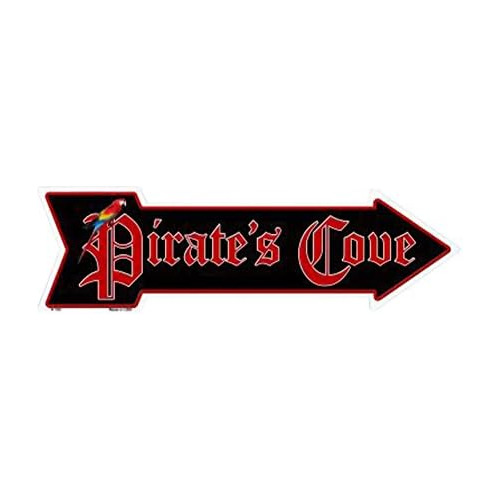 Señal De Flecha De Metal De Novedad  Pirates Cove  (ca...