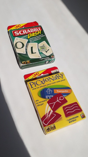 Pictionary + Scrabble Dash (juegos De Cartas) - Originales