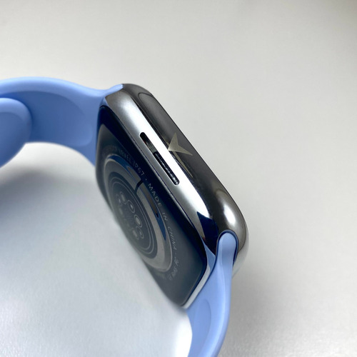 Malla Smart Watch 42 44 Mm Silicona Celeste 4.2 Cm
