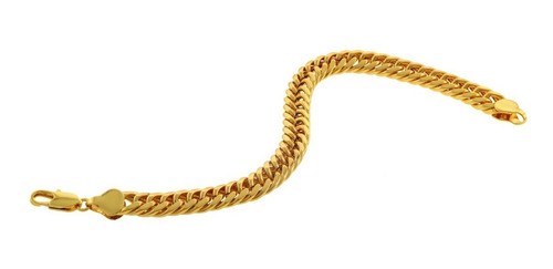 Pulsera Hombre Enchape Oro 24k, 10 Mm, Mod. Rocky 1