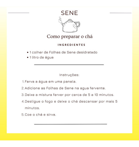 Kit 20 Pacotes Chá De Sene - Verdadeiro Sene-de-alexandria