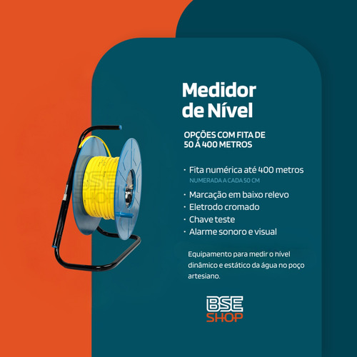 Medidor De Nível Água Poço Artesiano Pmd 400 M Com Bolsa