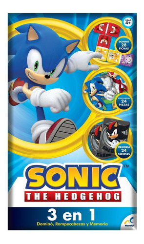 Set De Juegos 3 En 1 Para Niños De Sonic - Novelty