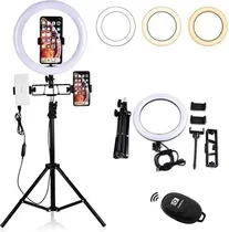Comprar Lampara Aro Anillo Luz Led  Trípode 3 Soportes Maquillaje 