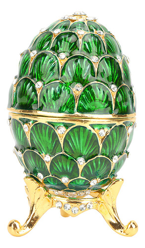 Joyería De Huevo De Pascua Verde Esmaltada De Estilo Vintage