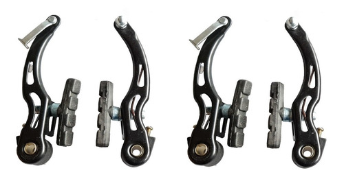 Kit Freno V-brake Acero Negro Para Bicicleta