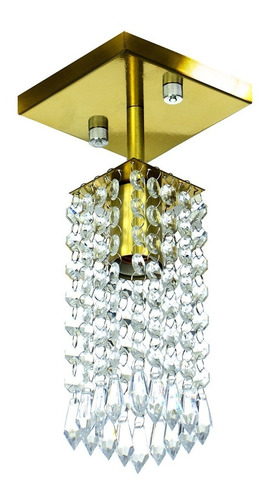 Lustre Clearcrillic Cristal Quadrado Sala Quarto Corredor