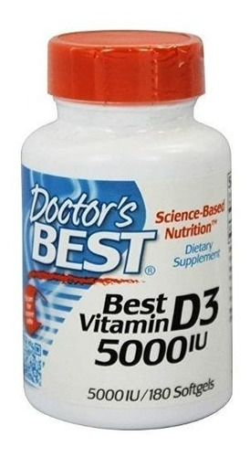 Vitamina D3 5000 Iu - 180 Softgels - Unidad a $949